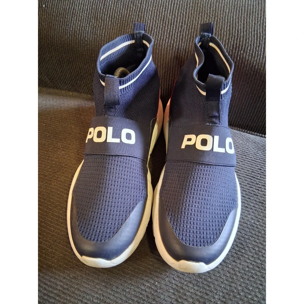 Polo Ralph Lauren Channing‎ Bootie Men's 7 Blue Red Slip On Boots